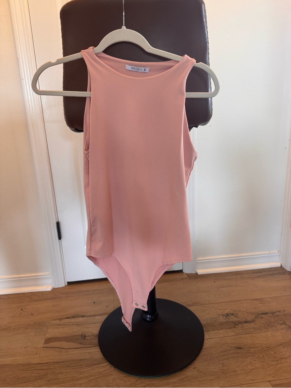 ReoRia Blush Pink High-Neck Bodysuit